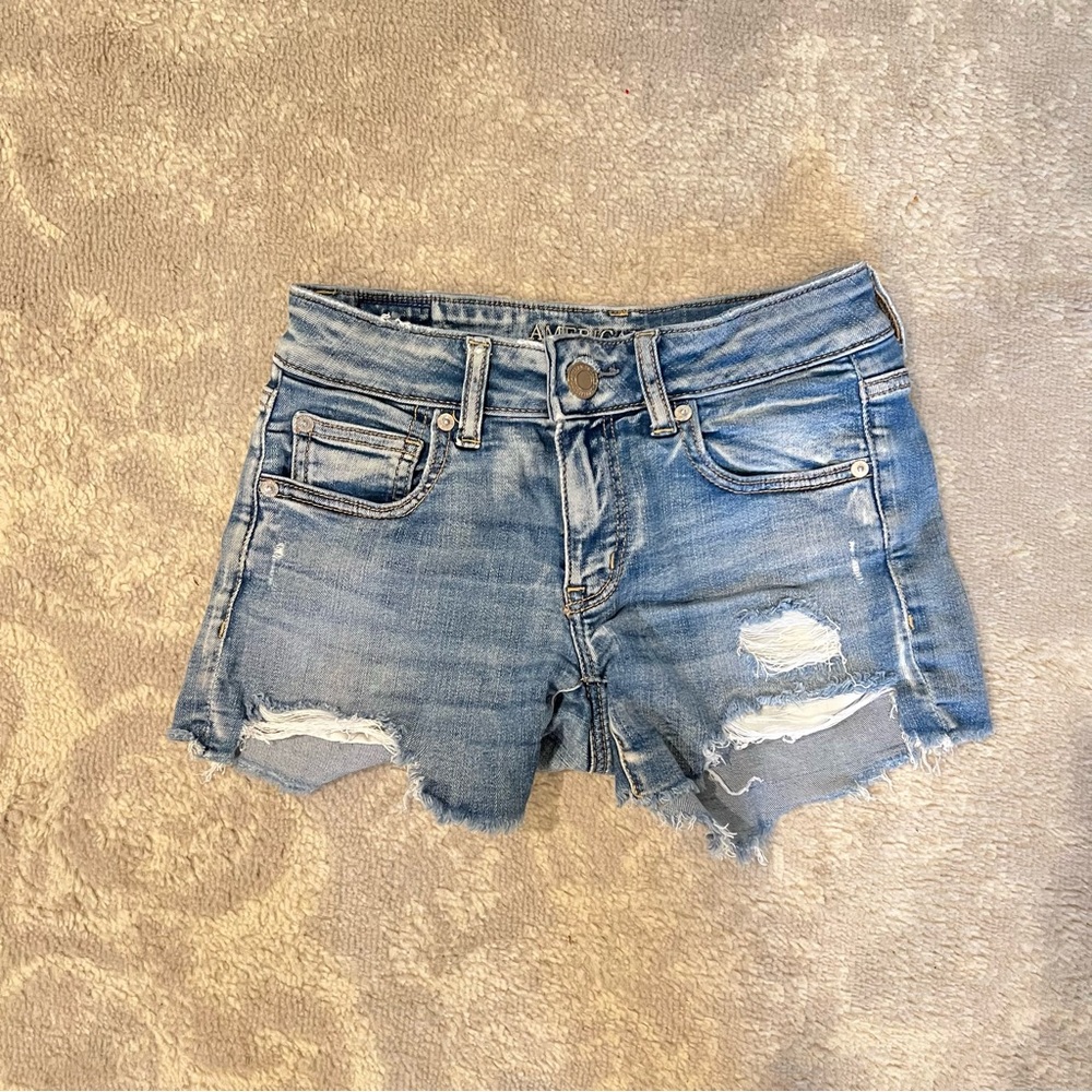 American Eagle Women’s Destroyed Denim Shorts